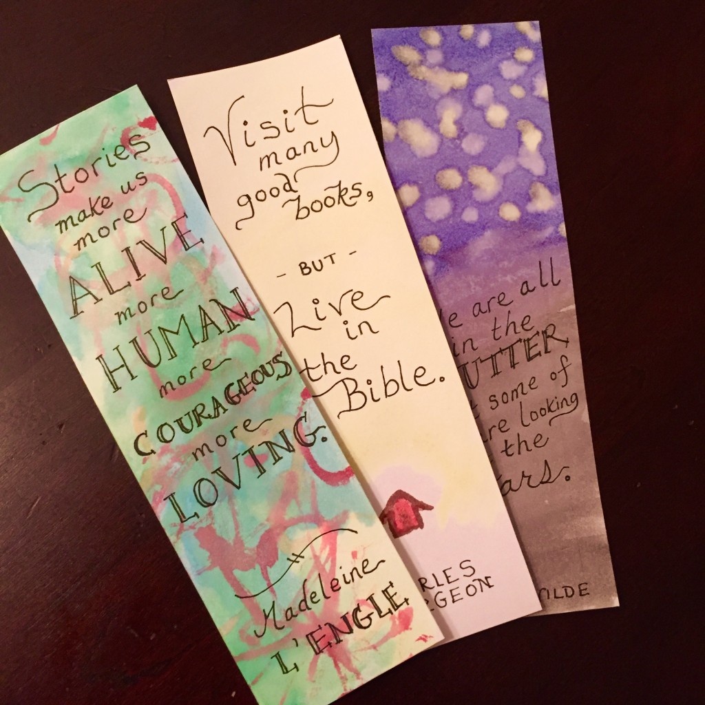 Pssst, there shall be pretty handpainted bookmarks!